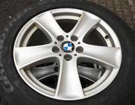 Alu kolo originál BMW X5 8.5x18" ET46, 5x120x74 a Dunlop Grandtrek WINTER SPORT M3 255/55 R18 109H RUNFLAT 75%