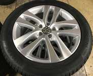 Alu kolo originál VW 7x18" ET43, 5x112x57 a Continental WinterContact TS 850 P SUV 235/50 R18 97H FR