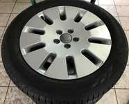 Alu kolo originál AUDI 7.5x18" ET40 5x112x57 a Nokian WR A3 245/50 R18 104V XL 90%