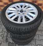 Alu kolo originál ŠKODA 7x17“ ET54, 5x112x57 a Dunlop SP Winter Sport 4D 225/45 R17 94V 90%