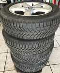 Alu kolo originál VW 6x15" ET40, 5x100x57 a Michelin Alpin A4 185/60 R15 88T XL 98%