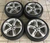 Alu kolo originál AUDI 9x19" ET52 5x112x57 a Hankook K117 Ventus S1 Evo 2 245/35 R19 93Y AO 99%