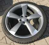 Alu kolo originál AUDI ROTOR 8,5x20" ET45, 5x112x66.5 a Dunlop SP Winter Sport 3D 255/35 R20 97W XL AO 98%