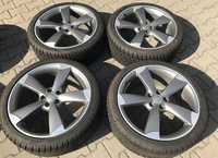 Alu kolo originál AUDI ROTOR 8,5x20" ET45, 5x112x66.5 a Dunlop SP Winter Sport 3D 255/35 R20 97W XL AO 98%