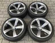 Alu kolo originál AUDI ROTOR 9x19" ET33, 5x112x66.5 a Dunlop SP Winter Sport 3D 255/35 R19 96V XL AO 98%