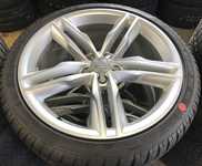 Alu kolo originál AUDI 9x20" ET37, 5x112x66.5 a Dunlop SP Winter Sport 3D 265/35 R20 99V XL AO 99%