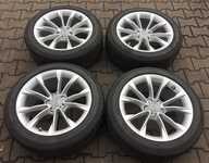 Alu kolo originál AUDI 8.5x18" ET29 5x112x66.5 a Bridgestone RE050A 245/45 R18 96W 20%