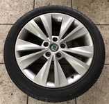 Alu kolo originál ŠKODA 7.5x17" ET49 5x112x57 a INTERSTATE Winter IWT-2 225/45 R17 94H XL 20%