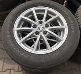 Alu kolo originál ŠKODA 5x14" ET35, 5x100x57 a Dunlop SP 10 A 165/70 R14 81T 30%