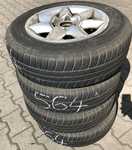 Alu kolo originál ŠKODA 5.5x13" ET35 4x100x57 a Barum Brilantis 165/70 R13 30%