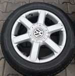 Alu kolo originál VW 7.5x17" ET55, 5x120x65 a Pirelli P7 235/55 R17 99W 10%