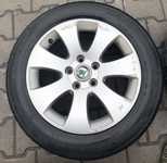 Alu kolo originál ŠKODA 7x16" ET45 5x112x57 a Continental PremiumContact 2 205/55 R16 91H 10%