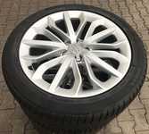 Alu kolo originál AUDI 7.5x19" ET33 5x112x66.5 a Continental WinterContact TS830 P 235/45 R19 99V XL AO 90%