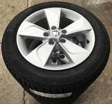 Alu kolo originál ŠKODA 7x16" ET45, 5x112x57 a Continental WinterContact TS860 205/55 R16 94H XL