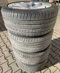 Alu kolo originál AUDI 8.5x18" ET29 5x112x66.5 a Pirelli P7 Cinturato 245/40 R18 97Y XL AO 70%