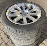 Alu kolo originál AUDI 8.5x18" ET29 5x112x66.5 a Pirelli P7 Cinturato 245/40 R18 97Y XL AO 70%