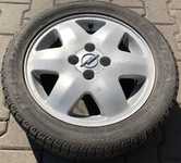 Alu kolo originál OPEL 5.5x15" ET46 4x100x56.5 a Fulda Carat Progresso 195/50 R15 82H 50%