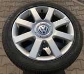 Alu kolo originál VW 7x17" ET54 5x112x57 a Vraník PS2-protektor 225/45 R17 91V 80% a Dunlop SP Sport 01A 225/45 R17 91W 30%