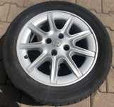 Alu kolo originál RENAULT 6x15" ET36 4x100x60 a Continental PremiumContact 5 185/55 R15 82T 40%