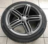 Alu kolo originál AUDI Q7 10x21“ ET44, 5x130x71.5 a Hankook K117 Ventus S1 evo 2 295/35 R21 107Y XL 98%