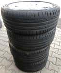 Alu kolo originál MERCEDES 5x112x66.5 PŘEDNÍ 7.5x18" ET44 a Bridgestone S001 225/45 R18 95Y RFT 70%, ZADNÍ 8.5x18" ET56 a Bridgestone S001 245/40 R18 97Y RFT 40%