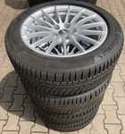 Alu kolo originál AUDI 7.5x17" ET29 5x112x66.5 a Continental WinterContact TS850 P 225/50 R17 98H XL AO 98%