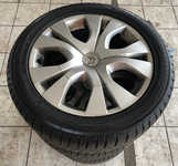 Alu kolo originál CITROEN 6.5x17" 4x108x65 ET26 a Yokohama V902A W.drive 215/50 R17 95V FR XL 70% + 1ks Alu