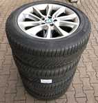 Alu kolo originál BMW Přední 9x19" ET48 5x120x74, Zadní 9x19" ET18 5x120x74 a Continental WinterContact TS830 P 255/50 R19 107V XL * RFT 70% + čidla tlaku TPMS