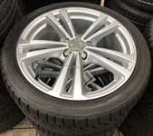 Alu kolo originál AUDI 7.5x18" ET51, 5x112x57 a Bridgestone Blizzak LM32 225/40 R18 92V XL AO 80%