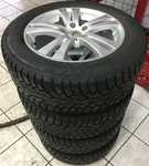 Alu kolo PLW 7.5x17“ ET40, 5x114.3x67 a Nokian Hakkapeliitta 225/60 R17 103T XL 50% + čidla tlaku TPMS