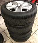 Plechový disk VW 6.5x16" ET50, 5x112x57 + Poklice a Dayton DW510 205/55 R16 91H 50%