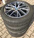 Alu kolo originál BMW 7x17" ET47 5x112x66.5 a Pirelli Winter 210 Snowcontrol III 195/55 R17 92H * 80% + čidla tlaku TPMS