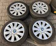 Plechový disk BMW KFZ 9244 6,5Jx16" 5x120x72,5 ET33 a Continental WinterContact TS 830 P 195/55 R16 87H * 90% + čidla tlaku TPMS + Poklice