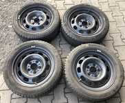 Plechový disk BMW KFZ 9244 6,5Jx16" 5x120x72,5 ET33 a Continental WinterContact TS 830 P 195/55 R16 87H * 90% + čidla tlaku TPMS + Poklice