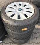 Plechový disk BMW KFZ 9244 6,5Jx16" 5x120x72,5 ET33 a Goodyear UltraGrip 8 195/55 R16 87H * 30% + čidla tlaku TPMS + Poklice