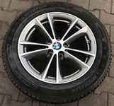 Alu kolo originál BMW 7.5x17" 5x112x66.5 ET27 a Michelin Alpin 5 225/55 R17 97H RFT * 90% + čidla tlaku TPMS