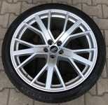 Alu kolo originál AUDI RS6 9.5x21" ET25, 5x112x66.5 a Continental ContiSportContact 5P 285/30 R21 100Y FR XL RO1 99%