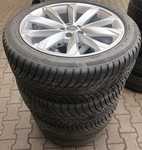 Alu kolo originál AUDI 8.5x20" ET37, 5x112x66.5 a Bridgestone LM001 245/45 R20 103W XL AO 99% + čidla tlaku TPMS