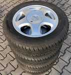 Alu kolo originál OPEL 6x15" ET49, 4x100x56.5 a Barum Brillantis 2 185/65 R15 88T 99%