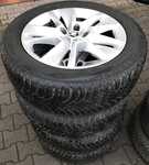 Alu kolo originál ŠKODA 7x17“ ET45, 5x112x57 a Falken EuroAll Season AS210 215/55 R17 98V XL 80%