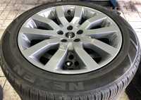 Alu kolo originál LAND ROVER 9.5x20“ ET53 5x120x72.5 a NEXEN N PRIZ RH7 255/50 R20 105H 99% + čidla tlaku TPMS