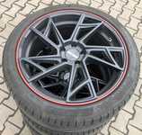 Alu kolo MOTEC 8.5x19“ ET35, 5x112x66.5 a Dunlop SP Sport Maxx 050 245/40 R19 94W RFT 30% + čidla tlaku TPMS