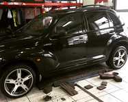 CHRYSLER PT CRUISER jsme obuli na Alu kolo AEZ 8x18" ET32, 5x100x57 a Continental SportContact 5 225/40 R18 92Y