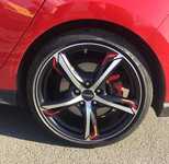 HYUNDAI I30N jsme obuli na Alu kolo RONAL R62 Red 8x19“ ET50, 5x114.3x67 a Pirelli PZero 235/35 R19 91Y