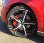 HYUNDAI I30N jsme obuli na Alu kolo RONAL R62 Red 8x19“ ET50, 5x114.3x67 a Pirelli PZero 235/35 R19 91Y