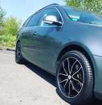 VW GOLF jsme obuli na Alu kolo MILLE MIGLIA 7x17“ ET40, 5x112x57 a Saetta Touring 2 225/45 R17 94Y XL