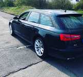 AUDI A6 jsme obuli na Alu kolo originál AUDI 8.5x19" ET32, 5x112x66.5 a Continental SportContact 3 255/40 R19 100Y