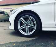 MERCEDES C-Class jsme obuli na Alu kolo originál AUDI 8x18" ET40 5x112x66.5 a Toyo S954 225/45 R18 95V