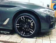 BMW 5 jsme obuli na Alu kolo GMP 8x19“ ET30, 5x112x66.5 a Hankook W320 Winter i*cept Evo 2 245/40 R19 98V XL