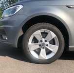 VW CADDY jsme obuli na Alu kolo originál ŠKODA 7x16" ET45, 5x112x57 a Saetta Touring 2 205/55 R16 94V XL